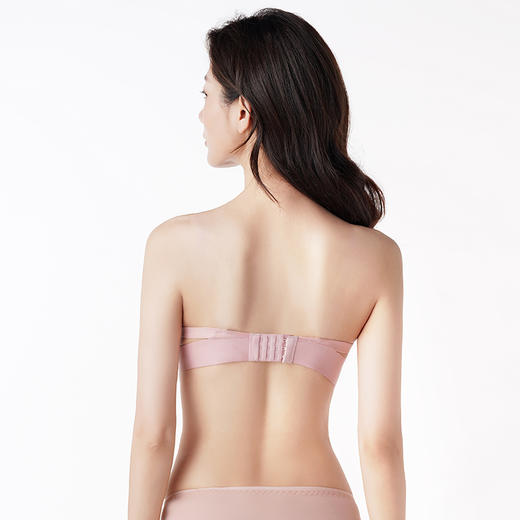 都市丽人B杯无痕内衣零压无痕中厚泳布三排扣树脂胶圈1/2杯常规文胸LB21H5 商品图2