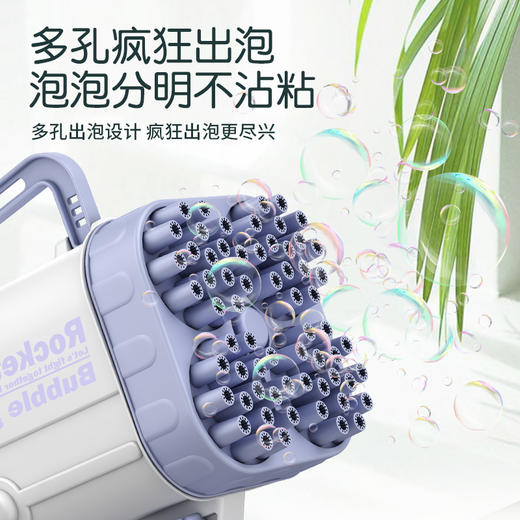 64孔火箭筒泡泡机 儿童全自动吹加特林散弹枪来福泡泡枪玩具 商品图2