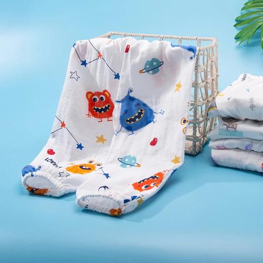 龙之涵  亲子款水洗纱布印花防蚊裤 中大童家居裤 花色时尚 柔软舒适 凉爽透气 商品图4