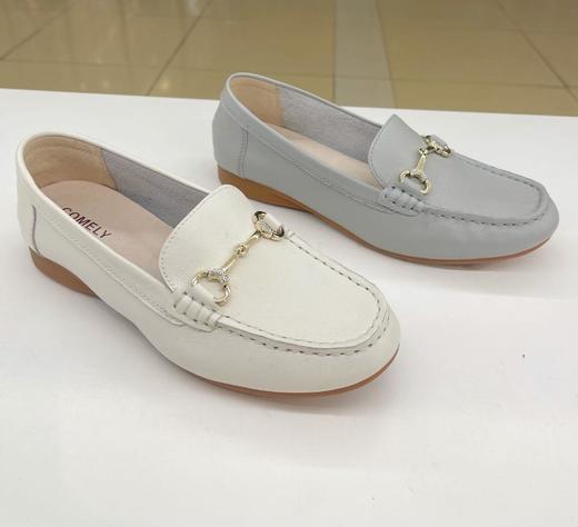 2楼康莉COMELY女鞋2022新款春单软牛皮乐福鞋舒适一脚蹬单鞋 商品图1