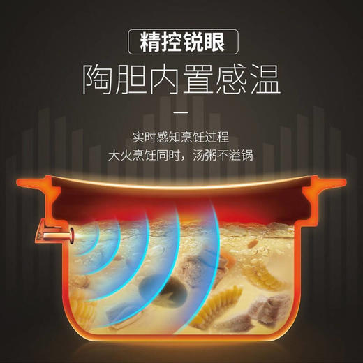苏泊尔电炖锅电炖盅中华炽陶4L家用自动煲汤锅煲粥电砂锅BB煲40YC5 商品图4