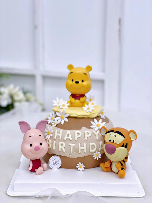 迪士尼小熊猪虎周岁蛋糕 商品图1
