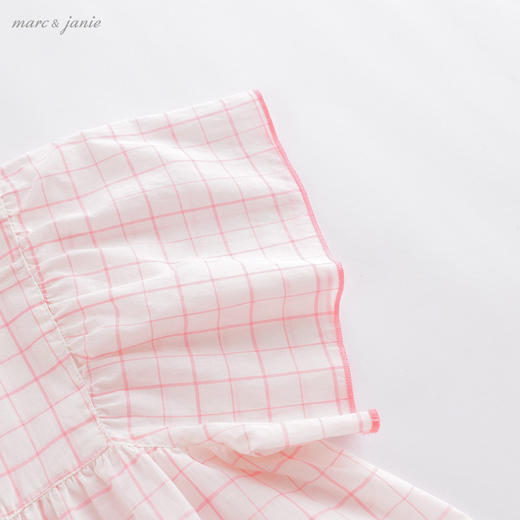 【打折】马克珍妮夏装新款 女童复古方领蝴蝶袖连衣裙220956 商品图4