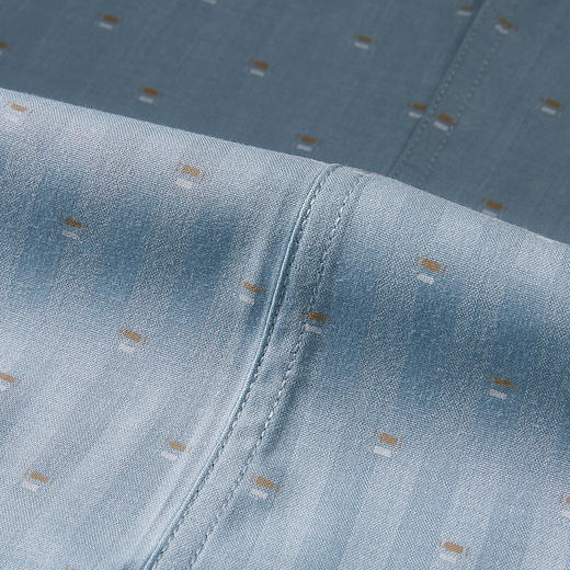 【专柜定制刺绣款】罗蒙春夏长袖衬衫男士商务休闲百搭波点印花微弹衬衣男 商品图10