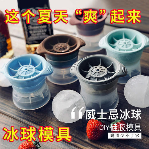 家用冻冰块神器冰球模具威士忌冰块制作器硅胶球形制冰盒大号冰格国庆清明出游 商品图0