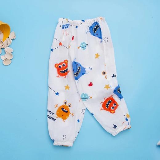 龙之涵  亲子款水洗纱布印花防蚊裤 中大童家居裤 花色时尚 柔软舒适 凉爽透气 商品图9