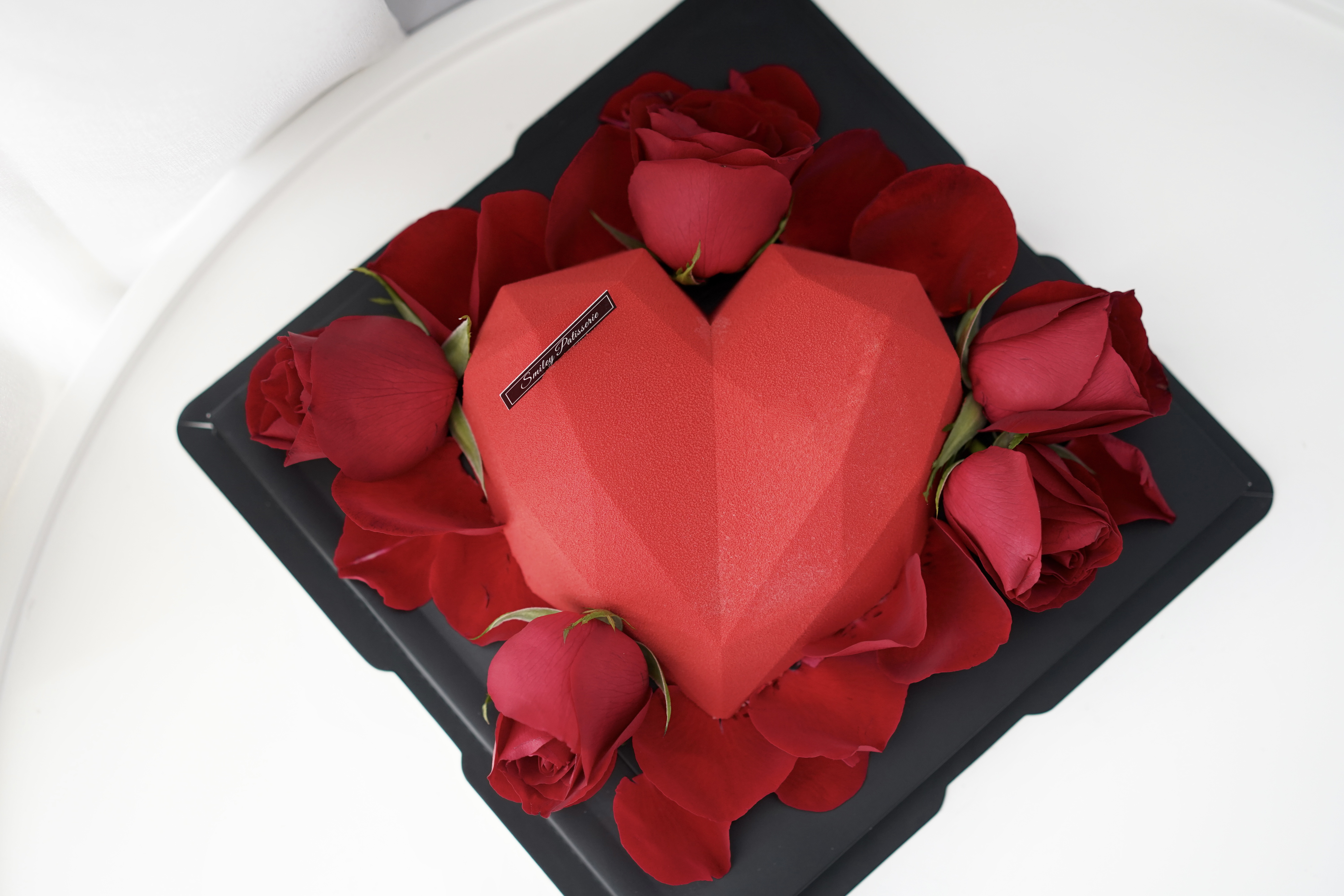 法式慕斯蛋糕 | 覆盆子香草慕斯 - 玫瑰钻石心