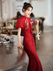中式旗袍敬酒服结婚礼服鱼尾酒红色礼服裙春 FDL-1 商品缩略图1