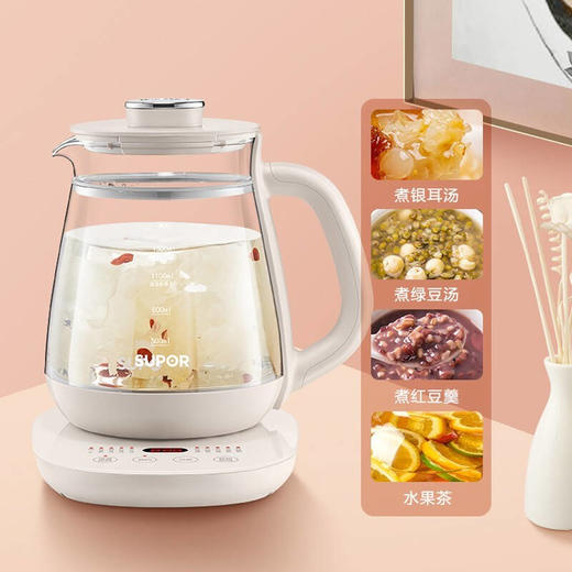 苏泊尔养生壶双层防烫 炖煮双全高硼硅玻璃15Y03 商品图6