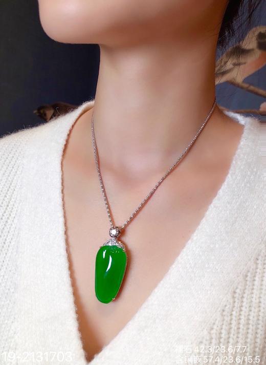 19-2131703，老坑帝王绿福瓜吊坠。具体价格微信咨询 商品图4