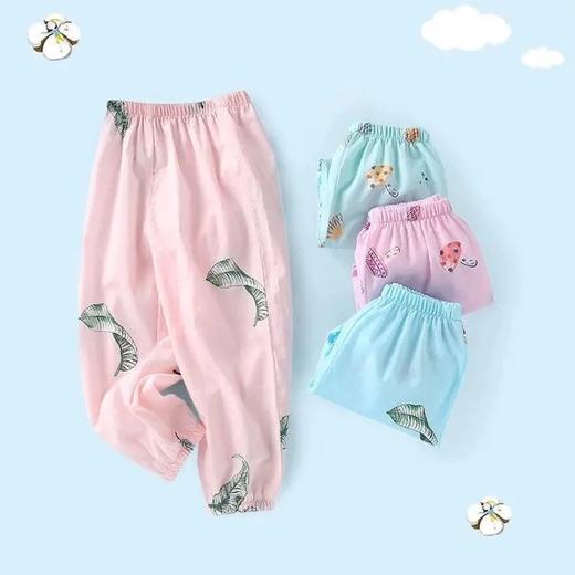 龙之涵  亲子款水洗纱布印花防蚊裤 中大童家居裤 花色时尚 柔软舒适 凉爽透气 商品图12