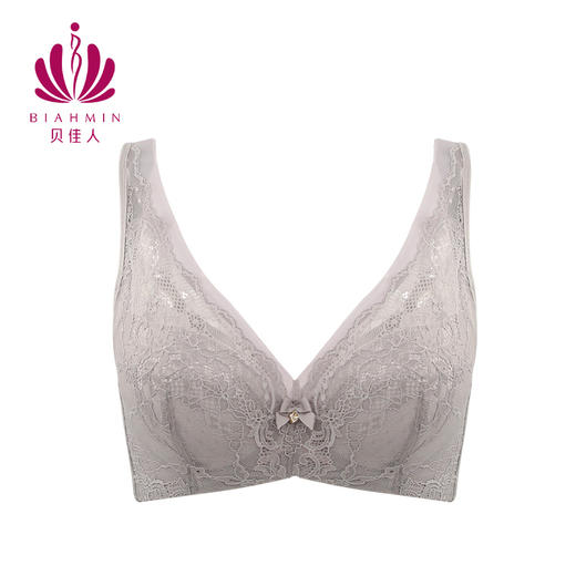 贝佳人文胸新款“心悦”深V全罩背心拼棉围-BW982221 商品图4