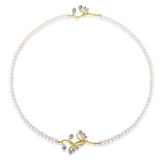 【李若彤同款】Victoria维多利亚早期 | 铃兰珍珠藤蔓项链（天然珍珠） 商品图4