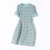 丁摩真丝连衣裙女夏季新款音符印花拼接收腰显瘦短袖桑蚕丝裙子AL73501 商品缩略图4