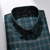 99XC42DC003【专柜定制刺绣款】罗蒙春夏长袖衬衫男士商务休闲百搭弹力刺绣格子衬衣男 商品缩略图7