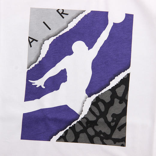 乔丹童衣童装夏新款男女儿童乔3纯棉休闲短袖T恤JD2222132 商品图3