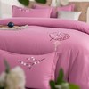 TZW-纯色刺绣四件套床单四件套加厚斜纹磨毛四件套床上四件套 商品缩略图5
