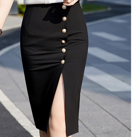 气质修身，时尚中长款显瘦高腰OL工作裙格子半身裙XZ-7001 商品图2