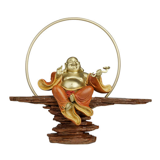 线下专供 铜师傅 全铜摆件《如意弥勒》铜工艺品 家居饰品 礼品 商品图1