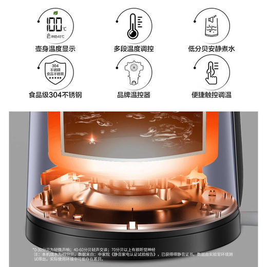 苏泊尔电水壶 壶身显温 触控五段调温 双钢防烫17S63A 商品图1
