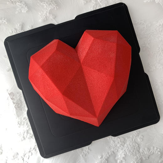 法式慕斯蛋糕 | 覆盆子香草慕斯 - 红色钻石心 商品图0