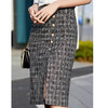 气质修身，时尚中长款显瘦高腰OL工作裙格子半身裙XZ-7001 商品缩略图0