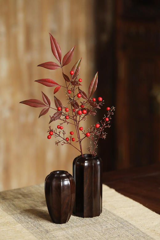 酸枝新款简约转轴花瓶 商品图0