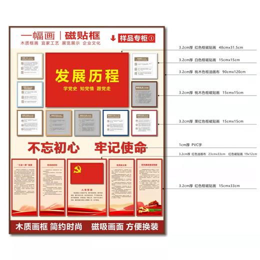 文化墙接单神器+送百套文化墙模板  90*120cm 商品图0