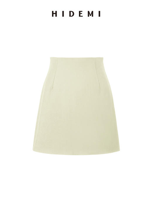 HIDEMI 到店必入A字型设计感简约户外显瘦修身气质半身短裙 黑色/卡其色/薰衣草紫/奶油白/马尔斯绿/摩卡棕 商品图12