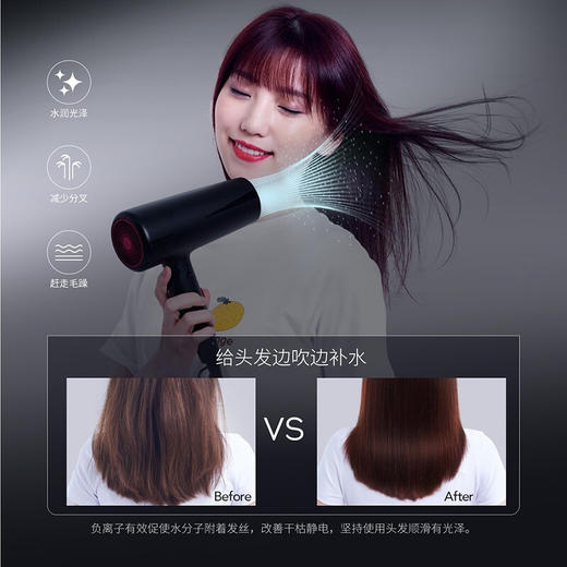 沙宣（VS）电吹风机 家用吹风筒 负离子大功率冷热风可折叠2200W速干 VS1512BICN 商品图3