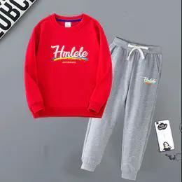 JMFS-hemalele新款男女童时尚洋气圆领长袖字母印花卫衣裤子两件套【童装】 商品图12