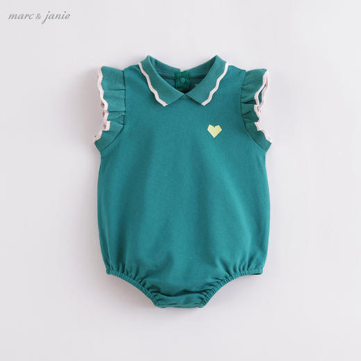 【科技凉感抗菌面料】马克珍妮夏装新款 女宝宝无袖连体衣220937 商品图2