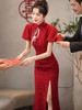 中式旗袍敬酒服结婚礼服鱼尾酒红色礼服裙春 FDL-1 商品缩略图0