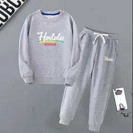 JMFS-hemalele新款男女童时尚洋气圆领长袖字母印花卫衣裤子两件套【童装】 商品图8