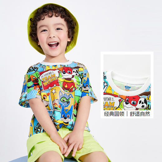 【汪汪队IP】巴拉巴拉身高90-130T恤男童短袖上衣新款夏装纯棉童装-TDS 商品图3
