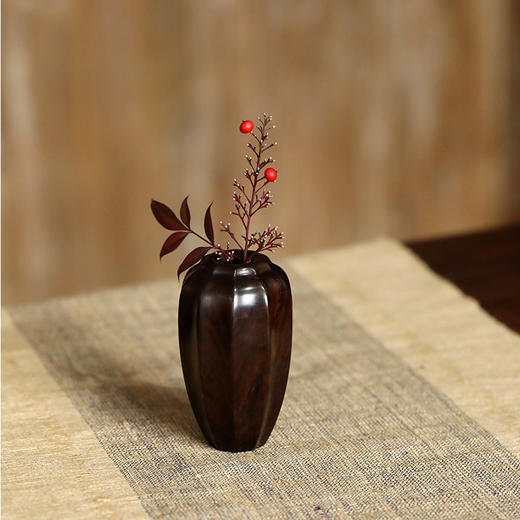 酸枝新款简约转轴花瓶 商品图2