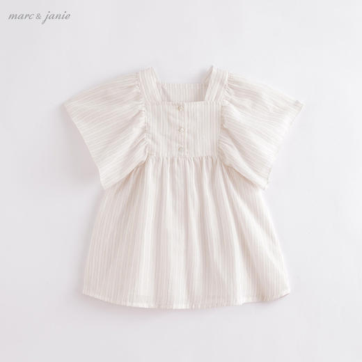 【打折】马克珍妮夏装新款 女童复古方领蝴蝶袖连衣裙220956 商品图1