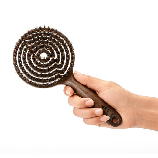 韩国yao鬃毛梳子新款高弹气垫按摩梳女士专用长发猪鬃毛梳 专业护发平衡脂油顺发梳 按摩头皮梳节日礼物 商品图6