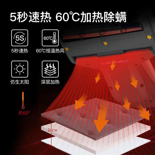 JIMMY莱克吉米除螨仪小型手持床铺紫外线杀菌除螨机家用吸尘器VC-B703 商品图3
