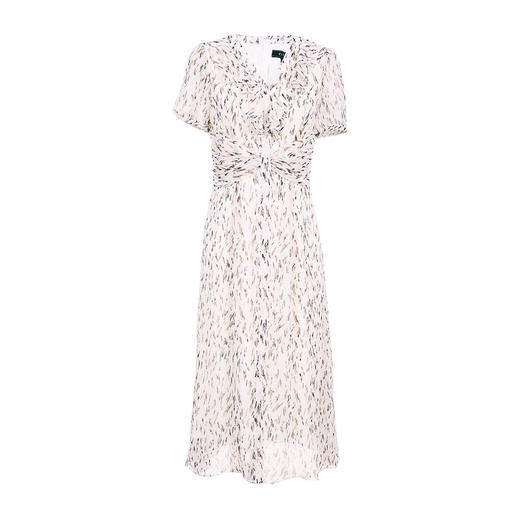 EITIE爱特爱气质V领印花收腰连衣裙6507252 商品图5