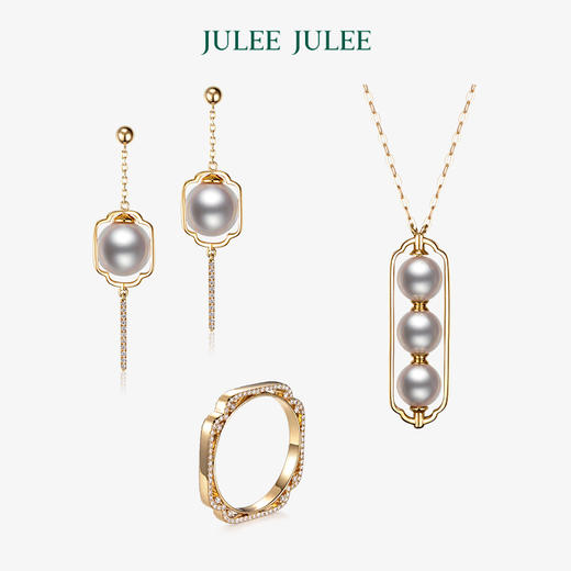 【长信】JULEE JULEE茱俪珠宝  18K金珍珠项链戒指耳环套装 商品图0