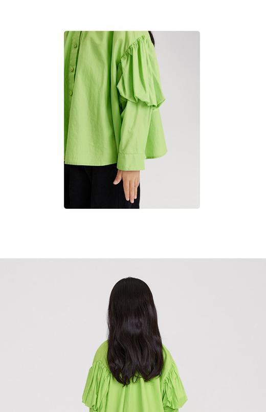 江南布衣   22年春装新款 长袖衬衣  1M1271110 商品图4