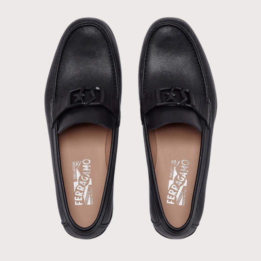 FERRAGAMO 菲拉格慕 乐福鞋 男士皮鞋 黑色 741568 商品图3