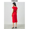 VIMAGE纬漫纪品牌女装夏季新款气质优雅高腰包臀修身礼服女V1577101 商品缩略图4