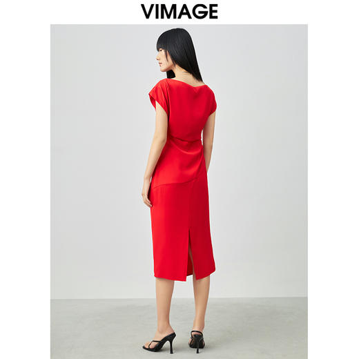 VIMAGE纬漫纪品牌女装夏季新款气质优雅高腰包臀修身礼服女V1577101 商品图4