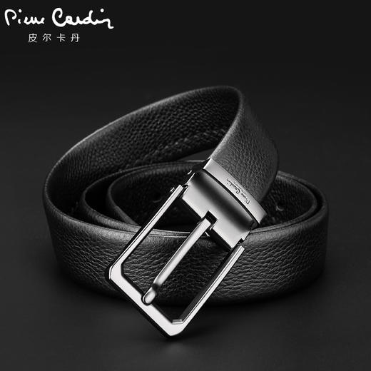 皮尔卡丹男士皮带商务休闲头层牛皮针扣裤腰带 商品图6