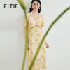 EITIE爱特爱夏季新款温柔气质法式优雅显瘦V领收腰蕾丝连衣裙B2207942 商品缩略图0