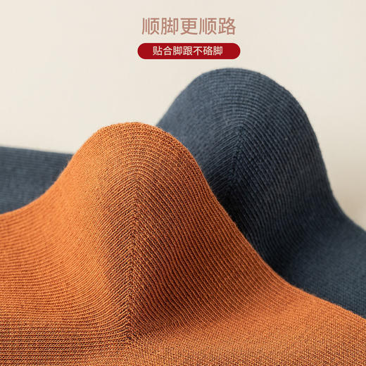 洁丽雅春夏季男士袜子薄款吸汗透气防臭纯色纯棉中筒袜商务长筒袜#新人专属 商品图7