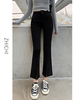 喇叭裤修身西装裤女开叉裤2022春秋新韩版西裤弹力九分微喇裤XZ3648 商品缩略图4