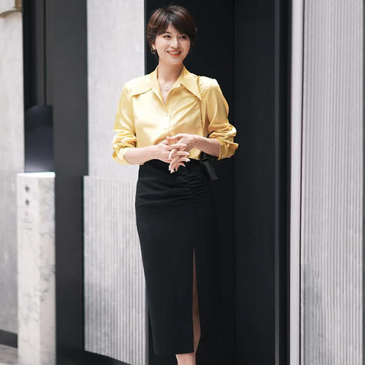 职业衬衫女春季新款法式设计感衬衣小个子叠穿气质上衣长袖 商品图3
